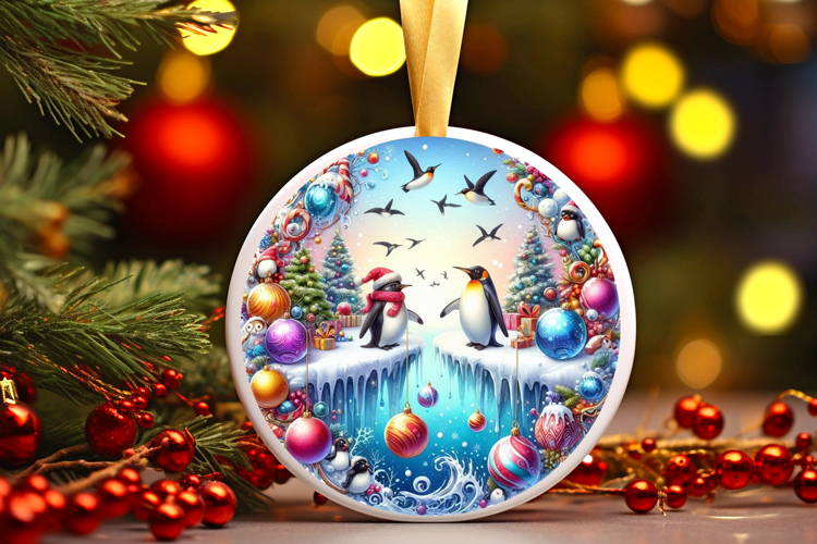 Round Christmass Ornament Sublimation|Clipart