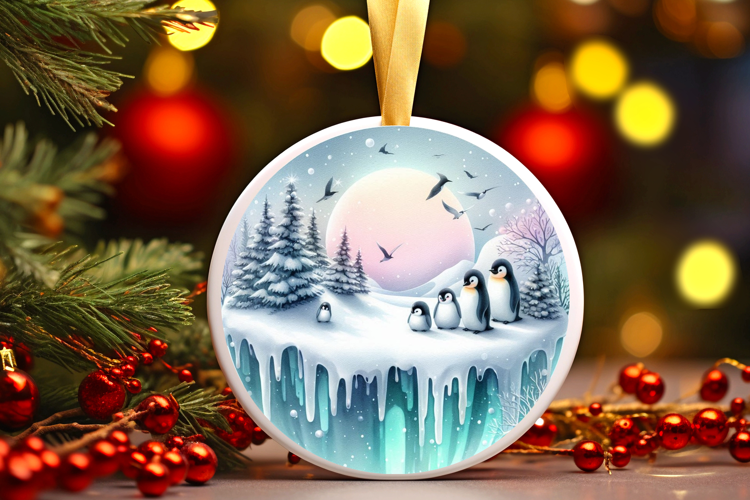 Round Christmass Ornament Sublimation|Clipart