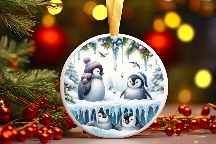 Round Christmass Ornament Sublimation|Clipart