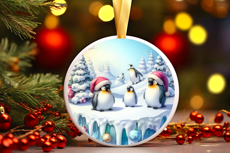 Round Christmass Ornament Sublimation|Clipart