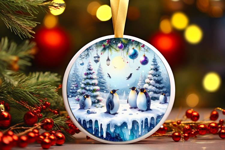 Round Christmass Ornament Sublimation|Clipart