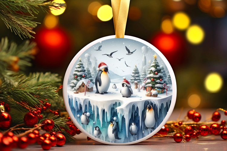 Round Christmass Ornament Sublimation|Clipart