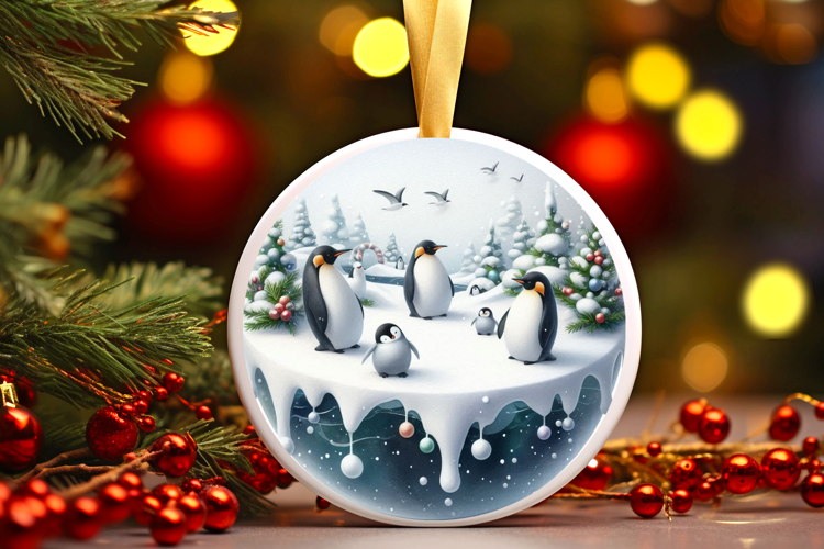 Round Christmass Ornament Sublimation|Clipart