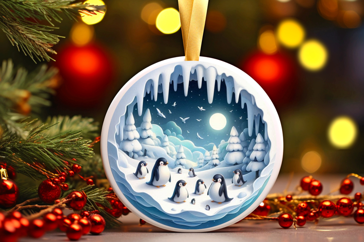 Round Christmass Ornament Sublimation|Clipart