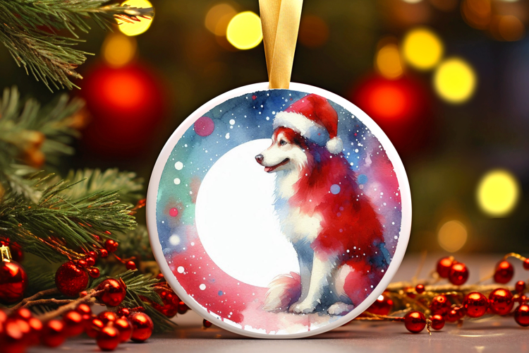 Round Christmass Ornament Sublimation|Clipart