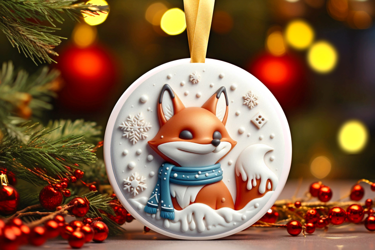 Round Christmass Ornament Sublimation|Clipart