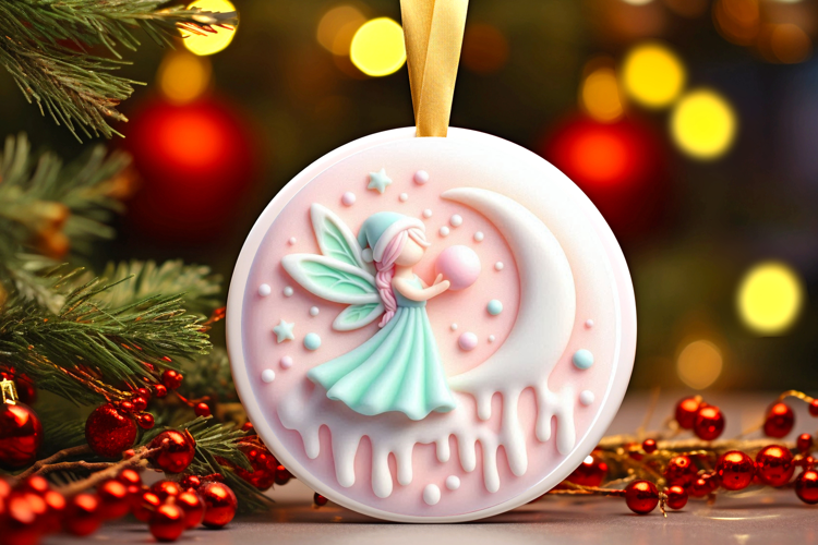 Round Christmass Ornament Sublimation|Clipart
