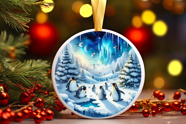 Round Christmass Ornament Sublimation|Clipart