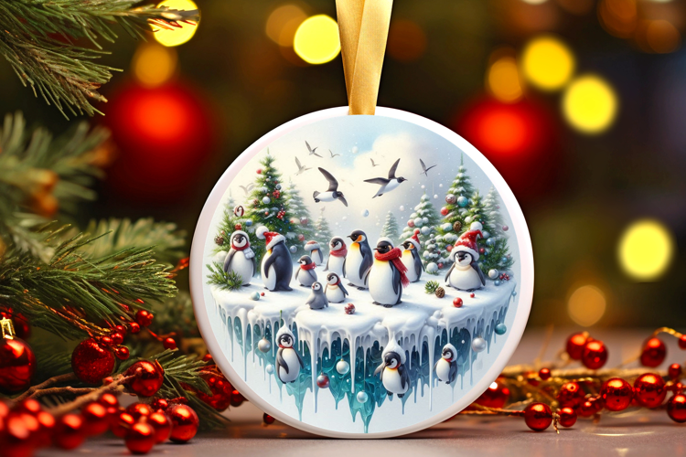 Round Christmass Ornament Sublimation|Clipart