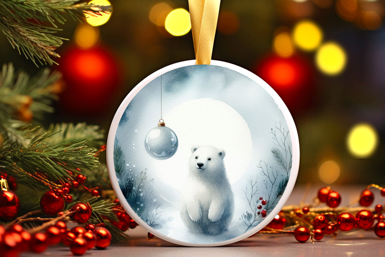 Round Christmass Ornament Sublimation|Clipart