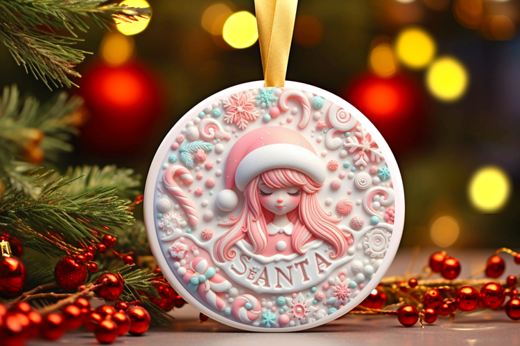 Round Christmass Ornament Sublimation|Clipart