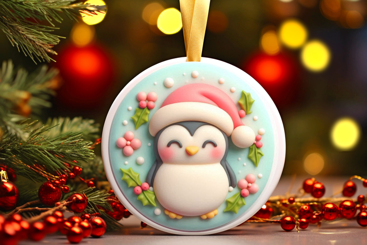 Round Christmass Ornament Sublimation|Clipart