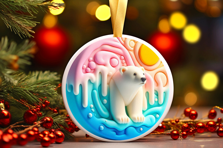 Round Christmass Ornament Sublimation|Clipart