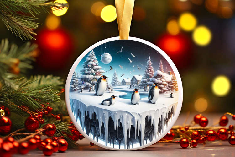 Round Christmass Ornament Sublimation|Clipart