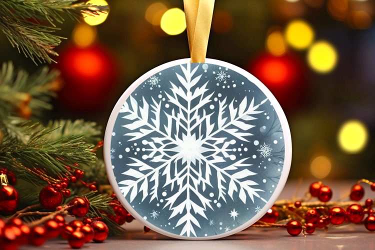 Round Christmass Ornament Sublimation|Clipart