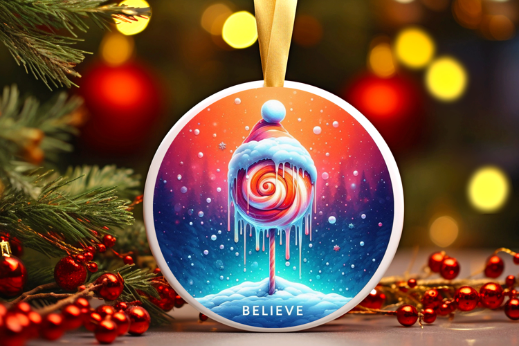 Round Christmass Ornament Sublimation|Clipart