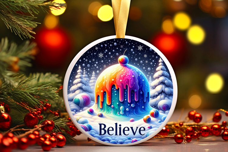 Round Christmass Ornament Sublimation|Clipart