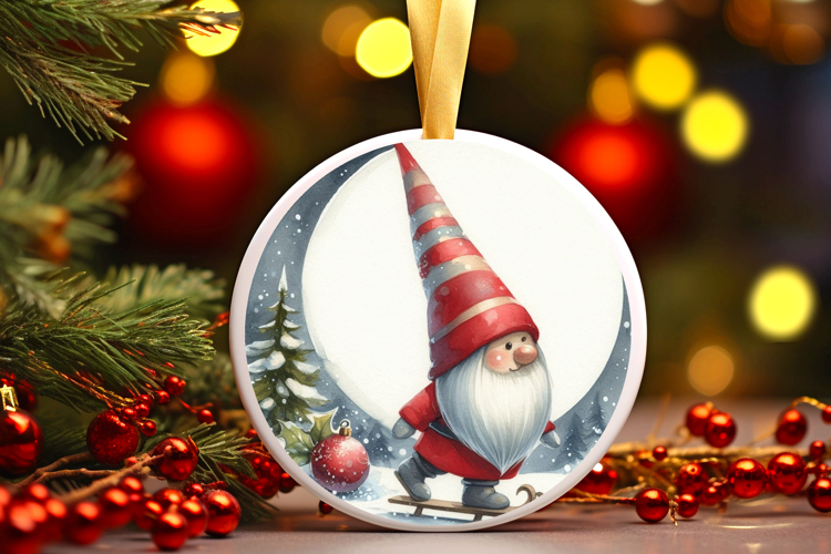 Round Christmass Ornament Sublimation|Clipart