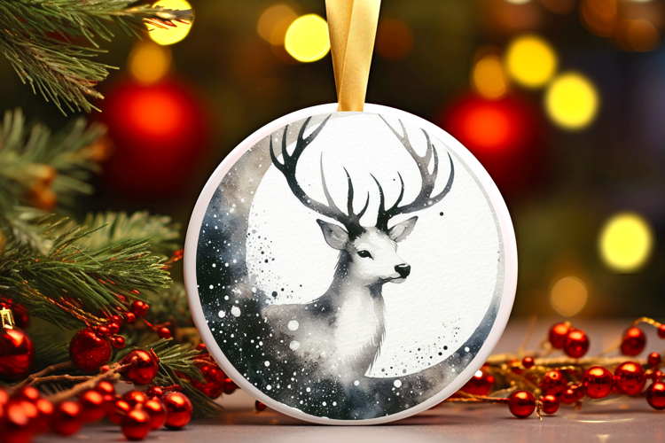 Round Christmass Ornament Sublimation|Clipart