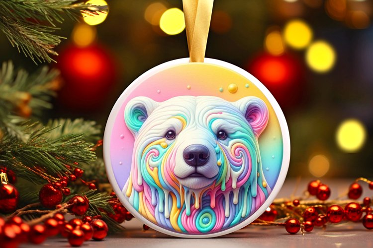 Round Christmas Ornament Sublimation|Clipart example image 1