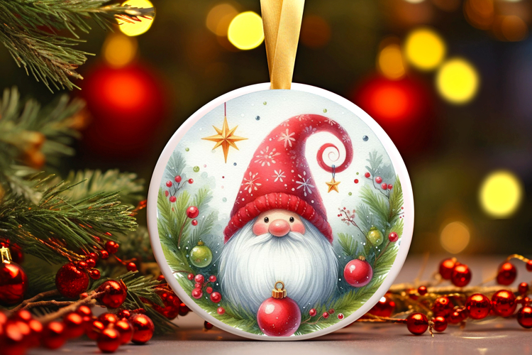 Round Christmass Ornament Sublimation|Clipart