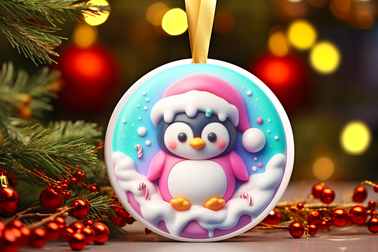 Round Christmass Ornament Sublimation|Clipart