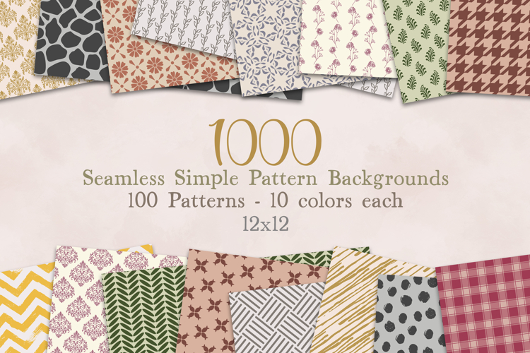 Simple seamless papers big bundle