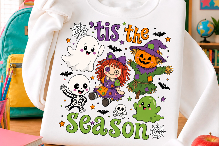 Cute Halloween Characters T Shirt Design