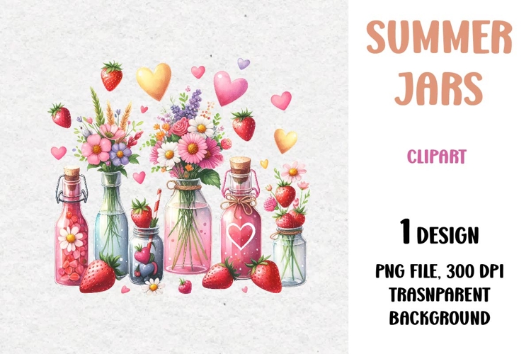 Summer Clipart, Bottles and Jars, PNG