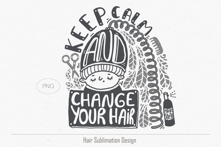 Hair Sublimation Design example image 1