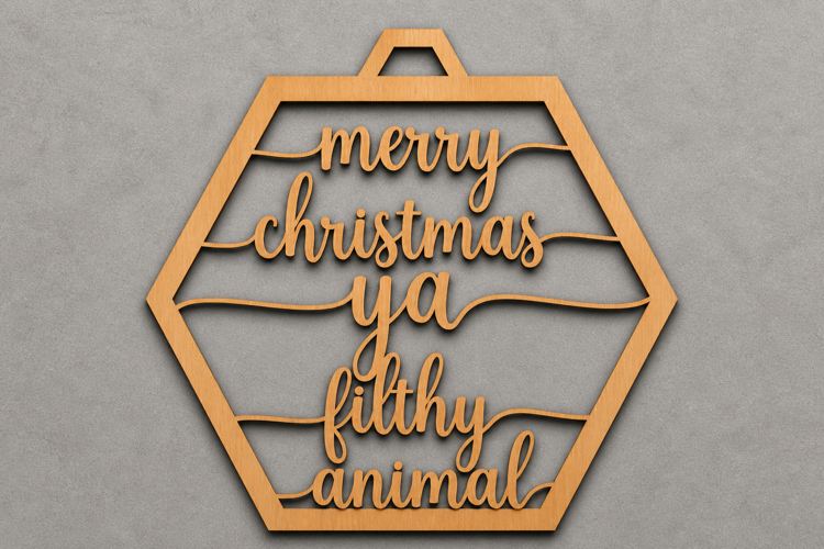 Personalized Merry Christmas Wooden Ornament