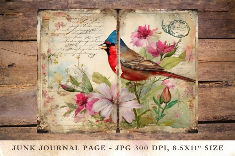 Printable Junk Journal Pages Bird 3
