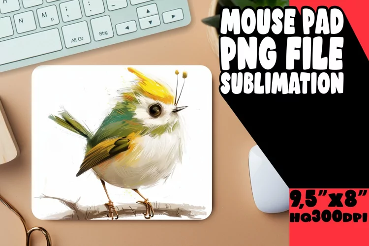 Birds on Branches Mouse Pad Sublimation Spring