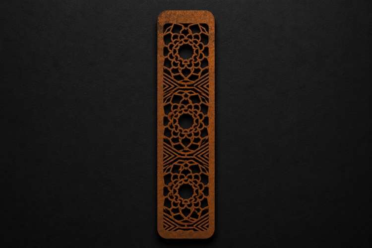 Intricate Geometric Mandala Laser Cut Wooden Bookmark