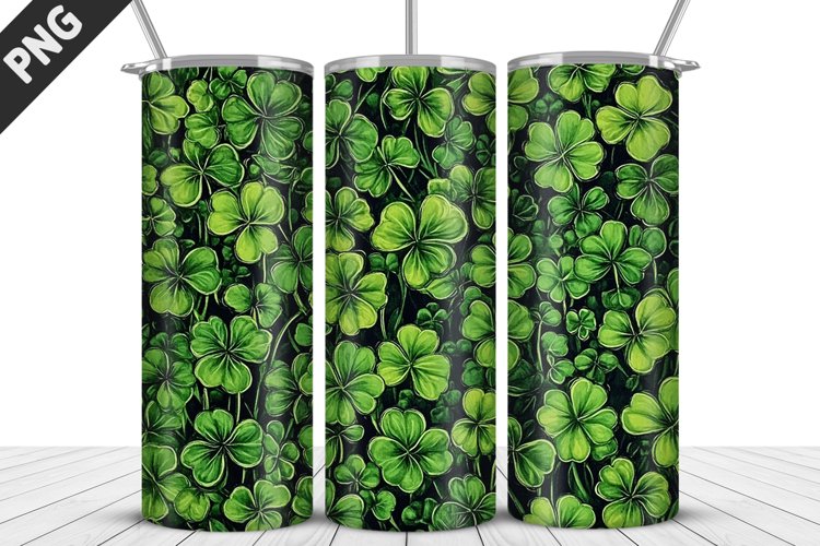 3D St Patricks Day Tumbler Wrap| Sublimation Design