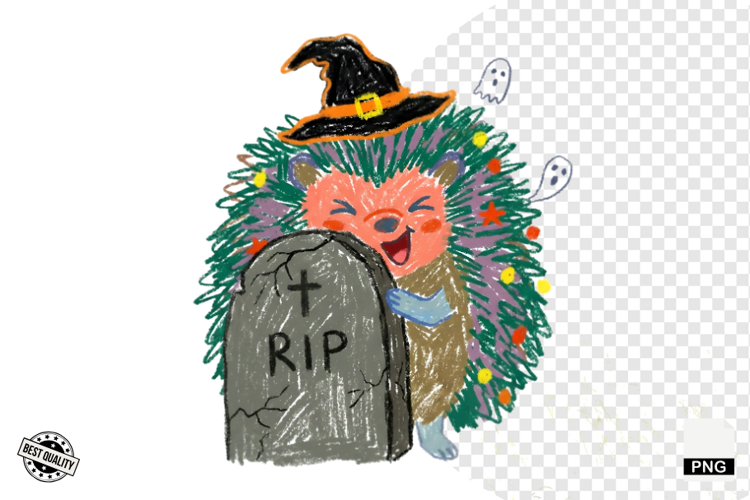 Halloween Hedgehog Clipart