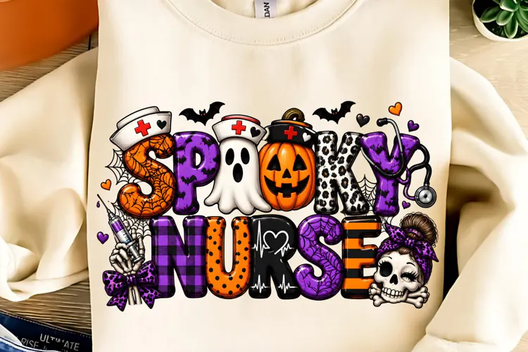 Spooky Nurse PNG, Halloween Sublimation, Trending Halloween