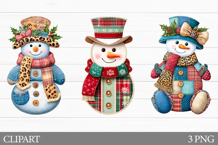 Cute Snowman Sublimation. Cute Snowman Clipart example image 1