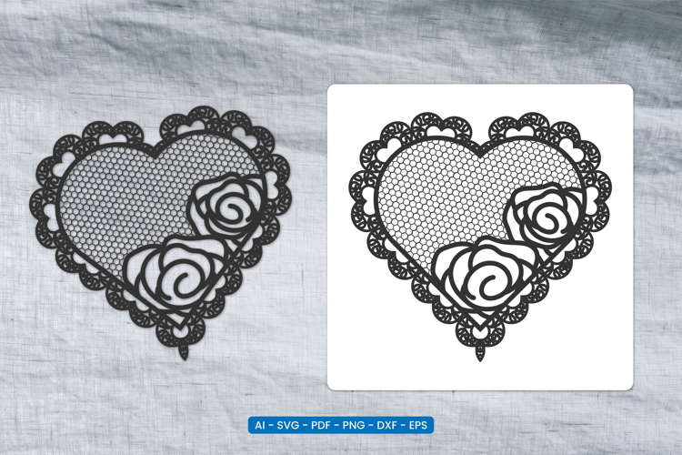 Valentine Lace Heart SVG