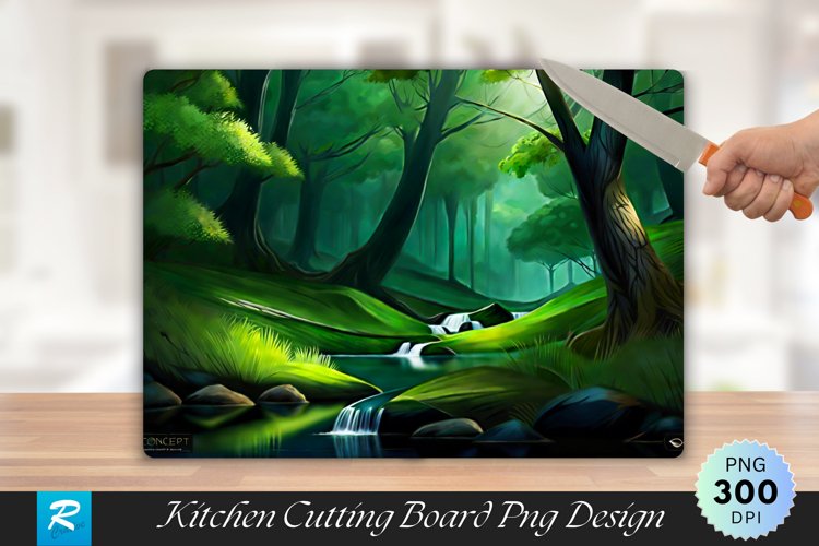 Nature Cutting Board Sublimation Design example image 1