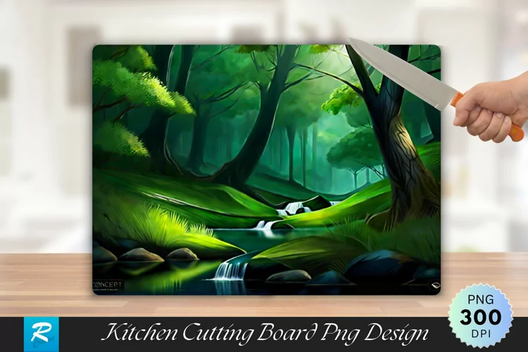 Nature Cutting Board Sublimation Design