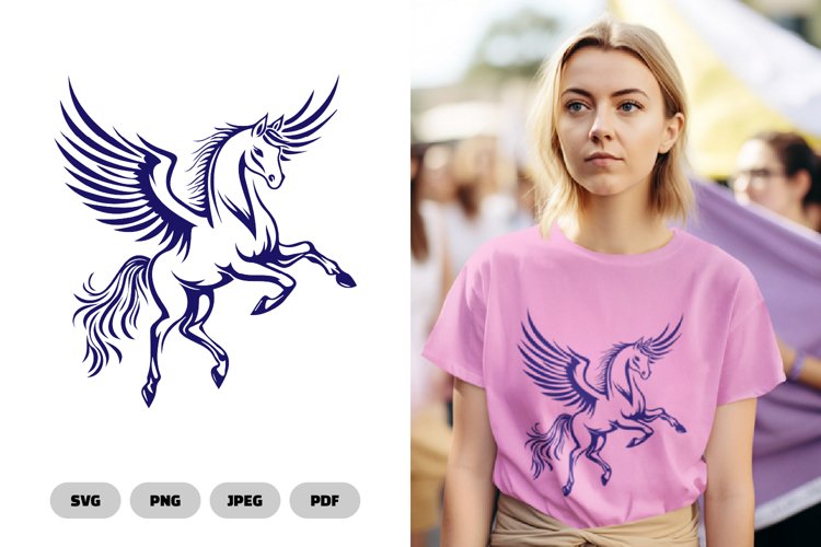 Pegasus SVG and Clipart - Mytical Creature example image 1