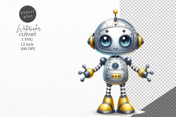 Robot clipart, Nursery clipart, Kids sublimation