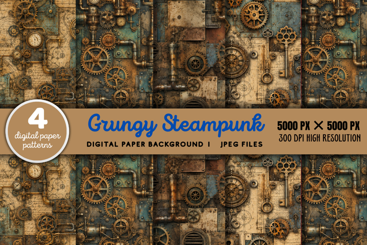 Grungy Steampunk Background JPG