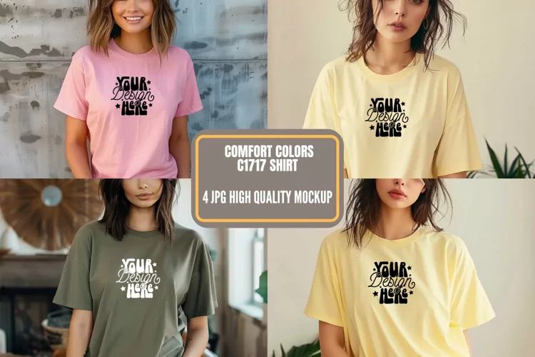 Comfort Colors 1717 Mockups, Comfort Color Mockup