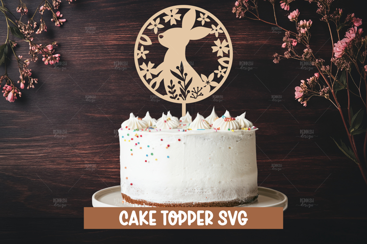 Bunny cake topper SVG I Cake topper SVG