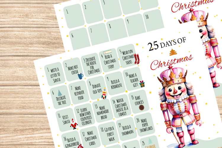 Christmas advent calendar, Christmas countdown, Nutcracker