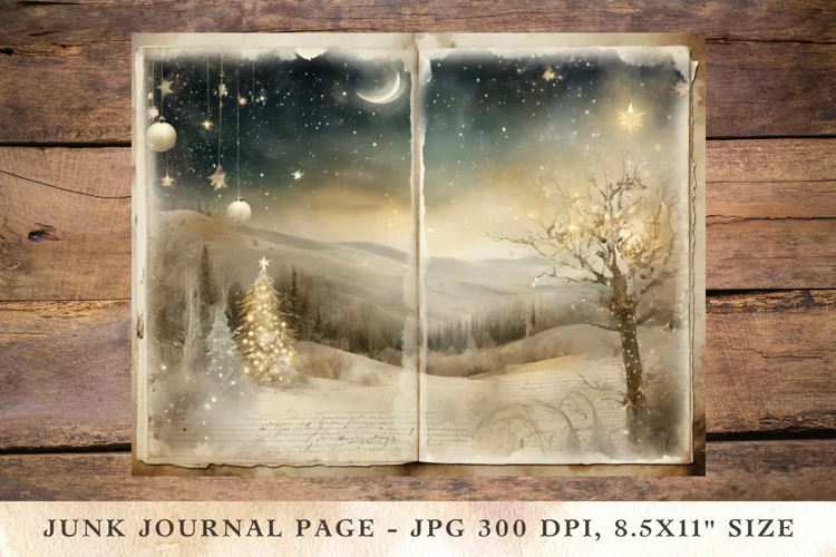 Printable Junk Journal Pages christmas 3