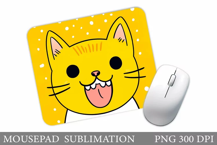 Cute Cat Mouse Pad Sublimation. Cute Cat Sublimation