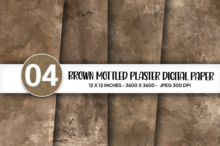 Brown Mottled Plaster Digital Paper example image 1